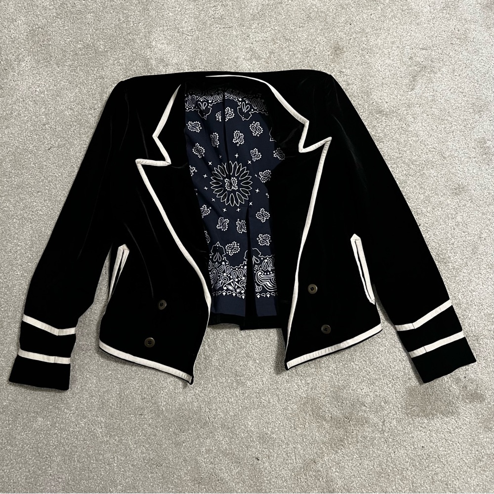 One Teaspoon New Hampshire Velvet Contrast Blazer
